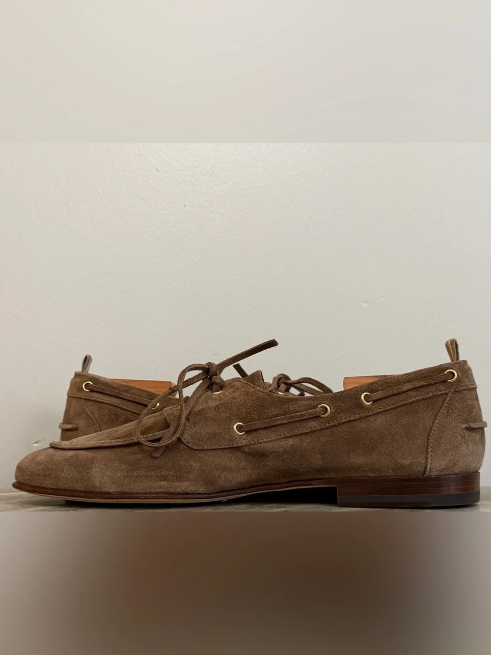 OFFICINE CREATIVE BROWN SUEDE BOAT SHOES 11 US /44  $740 MOCCASINS FLATS Bally
